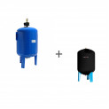 Гидроаккумулятор 200VT синий, вертикальный + Чехол TermoZont Extra GB 200 для гидробака