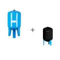 Гидроаккумулятор 50VT синий, вертикальный + Чехол TermoZont Extra GB 50 для гидробака